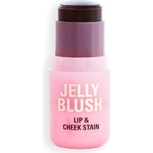 DMR Home Revolution, Jelly Blush Stick Dudak ve Yanak Lekesi, Hyaluronik Asit ve Aloe ile Uzun Ömürlü ve Yapılabilir, Vegan ve Zulüm Içermez, Şeftali Portakalı