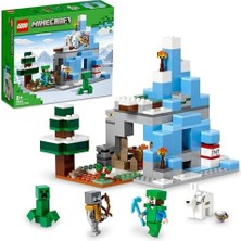 DMR Home Minecraft® Donmuş Tepeler 21243-8 Yaş ve Üzeri Çocuklar Için Oyunun Buzlu Biyomunu Içeren Oyuncak Yapım Seti (304 Parça)