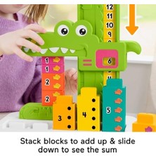 DMR Home Matematikçi Timsah Matematikçi Timsah, Okul Öncesi Çağdaki Çocuklar Için Eğitici Oyuncak ve Üst Üste Dizilebilir 10 Blok JCT13
