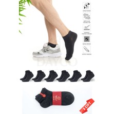 Dayco Bambu Erkek Dikişsiz Premium Patik Füme Çorap 6'lı Set - 41-45 - 10500-F
