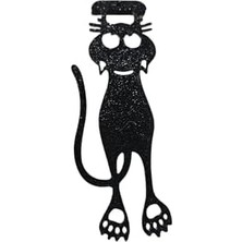 DMR Home 3D Baskı Tırmanan Kedi Kitap Ayracı - 10 Adet (Siyah)