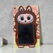 Gümüş Avm Labubu Görselli Büyük Boy Kalemli LCD Çizim Tableti