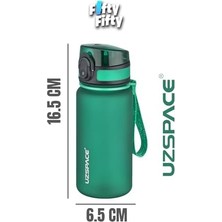 DMR Home 350 ml Pipetsiz Softtouch Tritan Çocuk Su Matarası -FF350MLUZS Koyuyeşil