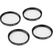 DMR Home 49MM Close-Up Filtre Seti – 4’lü (+1, +2, +4, +10) | Optik Cam, Metal Çerçeve, Taşıma Çantalı | ve Aynasız Makineler ile Uyumlu