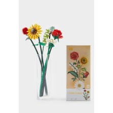 DMR Home Ayçiçeği Gül ve Papatya Buketi Blok Set, F2537AXNS