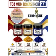 Fabrikone 3'lü Set Premium Parafin Soya Wax Toz Mum Boyası Hobi Seti - 5 cc (Kırmızı, Sarı, Mavi) BKFAB3KSRM5G