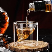 DMR Home Kuru Kafa Shot Bardağı Bardak Dayanıklı Borosilikat Cam Bardak Kahve Sunum Bardağı