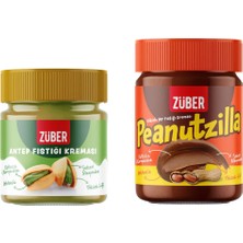 Züber Antep Fıstığı Kreması 200g + Peanutzilla Kakaolu Yer Fıstığı Kreması 315g