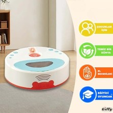 DMR Home Giffy/oyuncak Pilli Süpürge Sesli ve Işıklı Gerçek Süpürme Özelliği ve Sürekli Farklı Yönlere Giden Oyuncak Süpürge Oyuncağı