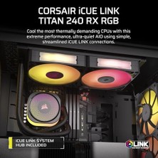 DMR Home Corsaır Icue Lınk Tıtan 240 Rx Rgb Aıo 240MM Işlemci Soğutucusu (CW-9061016-WW)