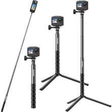 DMR Home 49.2"/120 cm Uzatılabilir Özçekim Çubuğu ve Standı Hareketli Kamera Aksesuarları 360 KAMERA/EK7000/BRAVE 4/brave 7 Le/brave 7/brave 8/V50X/ Hero 13/12/11/10/djı Osmo Action