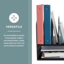 DMR Home 3255BL Çalışma Masası Düzenleyici, Metal Kafes, Iki Uzunlamasına ve Altı Çapraz Bölmeli