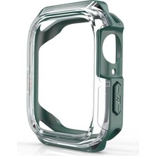 DMR Home 40MM ile Uyumlu Sert Pc Ekran Koruyucu + Silikon Kasa Koruyucu Koyu Yeşil
