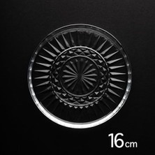DMR Home Milano Pasta Tabağı Dik Tabak - 6lı Cam Sunumluk Pasta Kurabiye Kek Ikram Servis Tabağı-16 cm