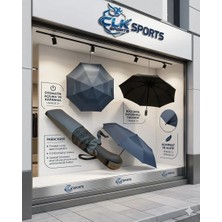Sports Parachase Aerodinamik Saplı Rüzgar Geçirmez 3 Kademeli Tam Otomatik Çift Katmanlı Şemsiye