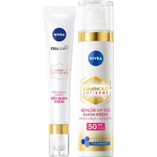 DMR Home LUMINOUS630 Leke Karşıtı Gündüz Bakım Kremi 40ML, SPF50 + Luminous S630 Koyu Halka Karşıtı Göz Bakım Kremi 15 ml