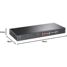 DMR Home TL-SL1218MP, 16-Port 10/100MBPS + 2-Port Gigabit Unmanaged Poe Switch