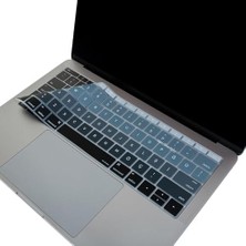 DMR Home MacBook Klavye Koruyucu Silikon Türkçe Q Baskılı – Us Amerikan Enter Uyumlu Klavyeyi Türkçe Yapar – Ince Silikon – A1534 A1708 Siyah Gri