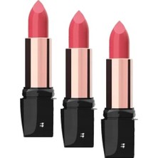 DMR Home Satin Lipstick No: 08 - Satensi Bitişli Nemlendirici Etkili Ruj (3 Paketi)