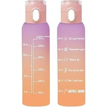 DMR Home 161407-162 Su Şişesi - Motivasyon Su Matarası - Plastik Renkli Suluk Yavru Ağzı 750CC