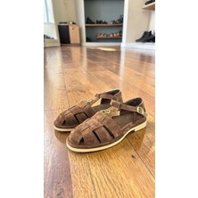 Eforia Rachel 40208 Kahve Hakiki Deri Tam Ortopedik Kadın Casual Günlük Sandalet