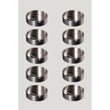 DMR Home 10’lu Paslanmaz Çelik Küllük Seti | 8 cm Çapında Kültablası | Restoran, Kafe ve Oteller | 304 Kalite