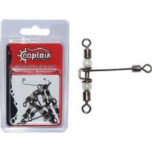 Captain 5126 Üçlü Uzun T Fırdöndü 5li Paket Black Nikel STANDART-8X10