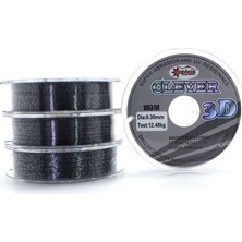 Captain Clever 3D SMOOTH100MT Monofilament Misina Black Kamou Standart-0.50 mm