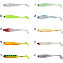 Captain 3587 Dagi Duck Shad 9cm 7gr Levrek Silikonu 5li Paket Suni Yem 03