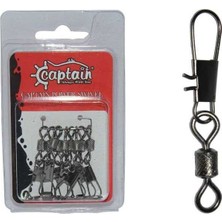 Captain 5023 Kilitli Klips Inox 10LU Paket Black Nikel Standart-2