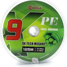Captain X9 Megane Tech Pe 9 Örgü Spin Ipi 125MT Dark Green Standart-0.16 mm
