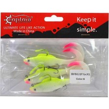 Captain 3559 Pencil Soft 10CM Levrek Silikonu 3lü Suni Balık 6