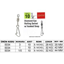Captain 5034 Diamond Hoked Klips 10LU Paket Black Nikel Standart-1