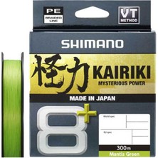 Shimano Kairiki 8+ 300 mt Mantis Green Ip Misina 0.20 mm