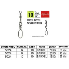 Captain 5024 Square Klips 10LU Paket Black Nikel Standart-8+3