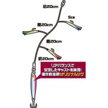 Hayabusa Ha 280 Jigging Sabiki 2li Çaparili Set Light Jig Suni Yem Standart-40 gr