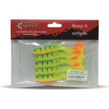 Captain 3571 Taifun Soft 10CM Levrek Silikonu 5li Paket Suni Yem 4