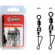 Captain 5035 Kilitli Klips Rolling 10LU Paket Black Nikel Standart-4