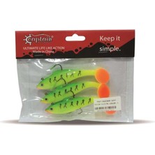 Captain 3567 Cracker Soft 10CM Levrek Turna Silikonu 3lü Set Suni Balık 5