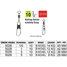 Captain 5028 Klips Safety 10LU Paket Black Nikel Standart-3-0