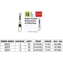 Captain 5037 Double Fırdöndülü Speed Klips 10LU Paket Black Nikel Standart-2