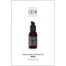 American Crew Ultra Gliding Shave Oil 50 ml – Erkek Tıraş Yağı, Tahriş Karşıtı & Kayganlaştırıcı Ön Tıraş Yağı