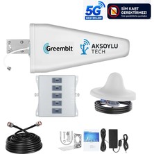 Gsm Sinyal Yükseltici Şebeke Telefon Internet Yükseltici 5 Band Bant Set Ultra Güç 800 900 1800 2100 2600 Mhz