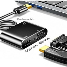 DMR Home 3349 USB 3.0 To HDMI VGA 3.5mm 1080P Monitör Genişletici Çevirici Dönüştürücü Adaptör Ekranı Genişletir Mevcut Monitörünüzle Çalışmanızı Yaparken. Diğer Ekranınızı Kullanabilirsiniz
