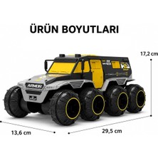 Uzaktan Kumandalı Suda Karada Gidebilen 8 Tekerli Amfibi Araba 25 cm
