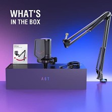 DMR Home Fifine Ampligame A6T Twitch - Youtuber - Gamer - Tiktok - Yayıncı USB Mikrofon Seti (Siyah)