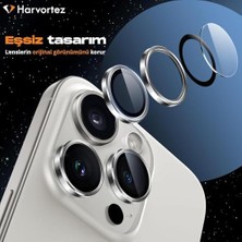 DMR Home 13 Pro,13 Pro Max Için, Kamera Lens Koruyucu, Basit Kurulum, Hd Berrak Görüntü, Metal Çerçeve, 9h Temperli Cam, Çizilmeye Dayanıklı, Camera Lens Protector (Gümüş)