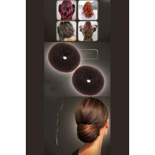 DMR Home Kahve Mini Saç Topuz Süngeri 2 Adet 6 cm Çap 2.5 cm Kalınlık, 7430000721336