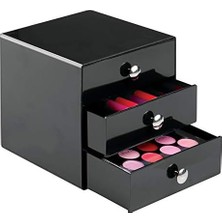 DMR Home 35360ES 3 Çekmeceli Organizer, Akrilik, Siyah