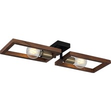 DMR Home Era 2 Li Antik Lak/siyah Plafonyer 2XE27